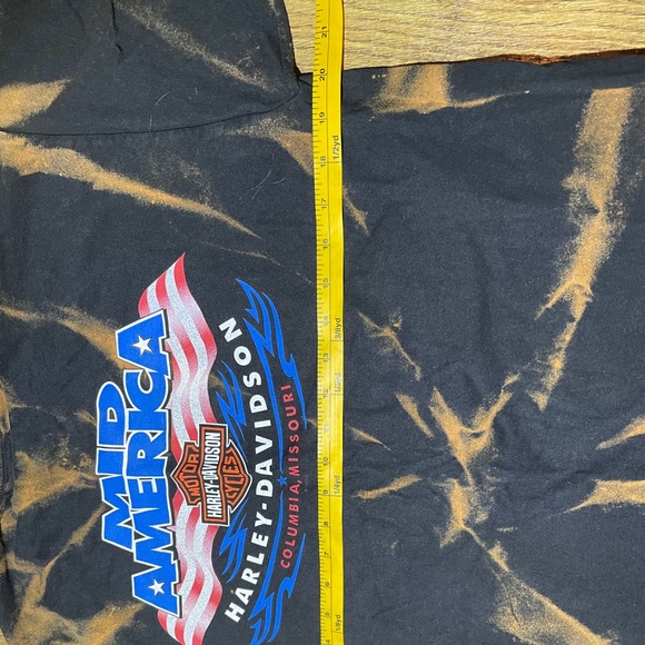 Custom bleached Harley Davisson t shirt - Picture 6 of 7